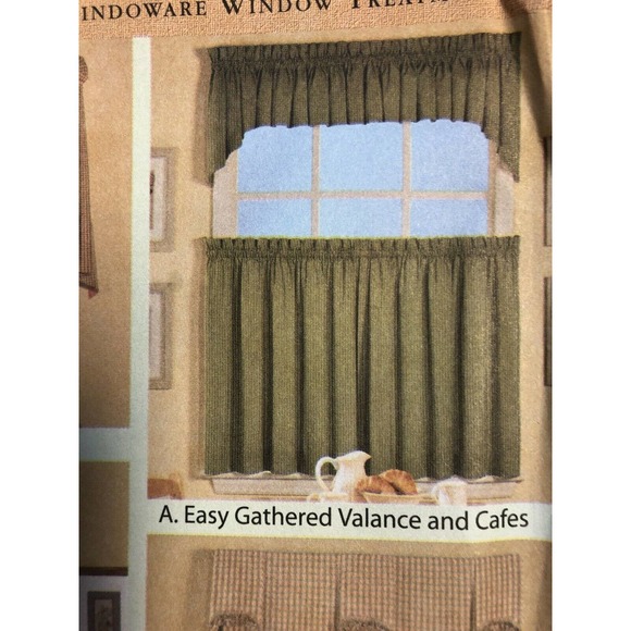 Simplicity Home Window Ware Window Treatment Valance Cafes - Picture 4 of 8